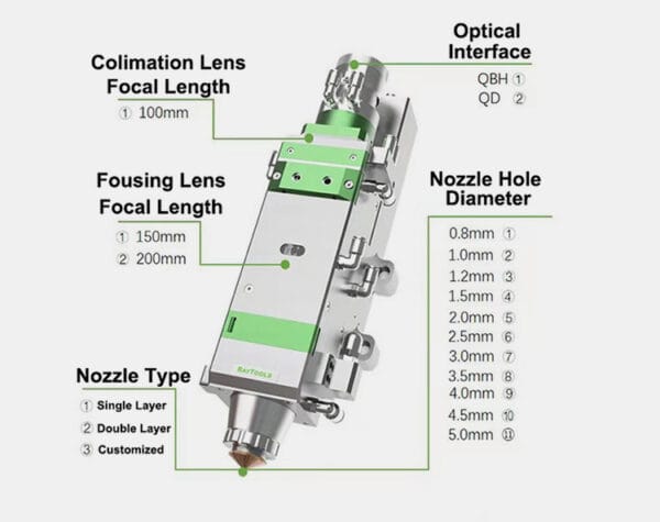 RAYTOOLS BMH110      0 - 3.3 KW LAZER KAFA - Görsel 3